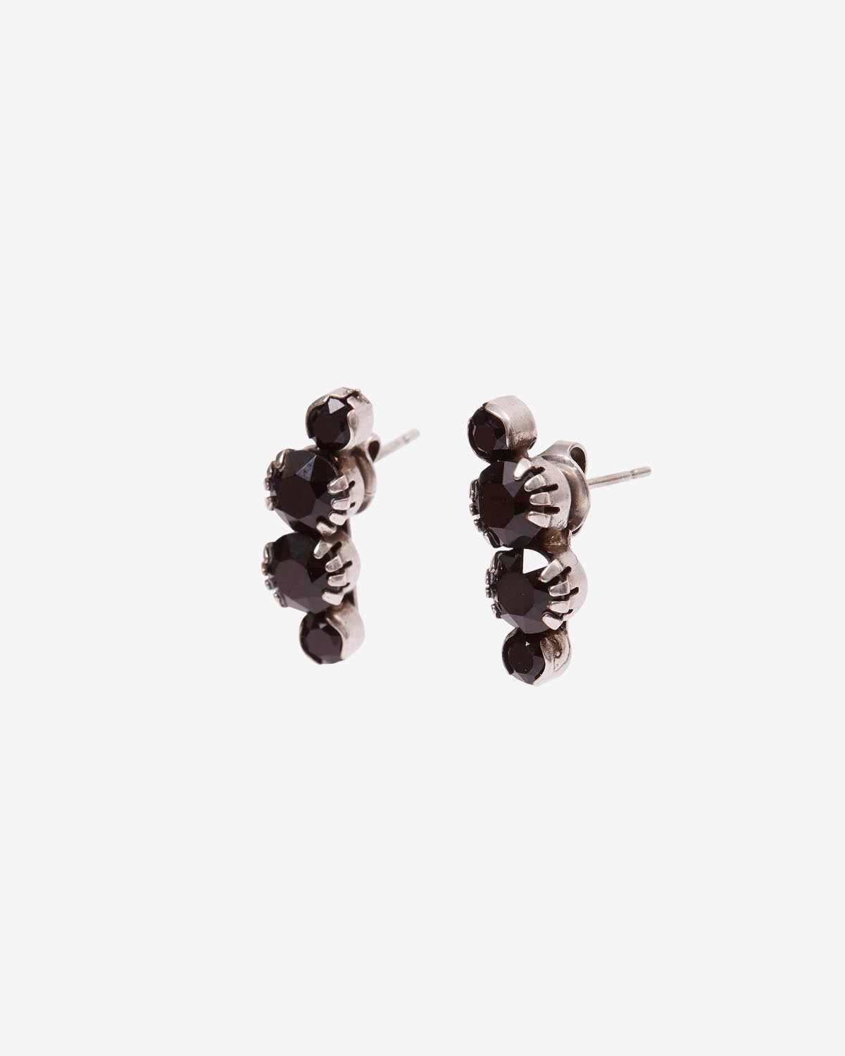 A wild shore earrings Woman Black and silver 1