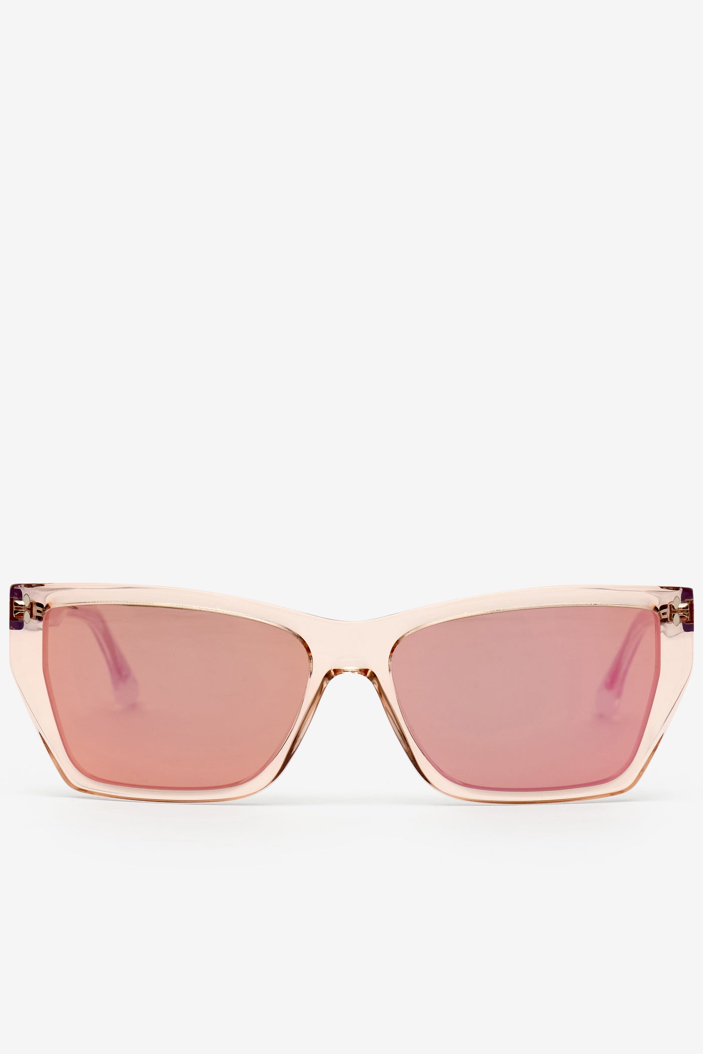 Lunettes de soleil rectangulaires tessa - Rose-marron - Woman - 1