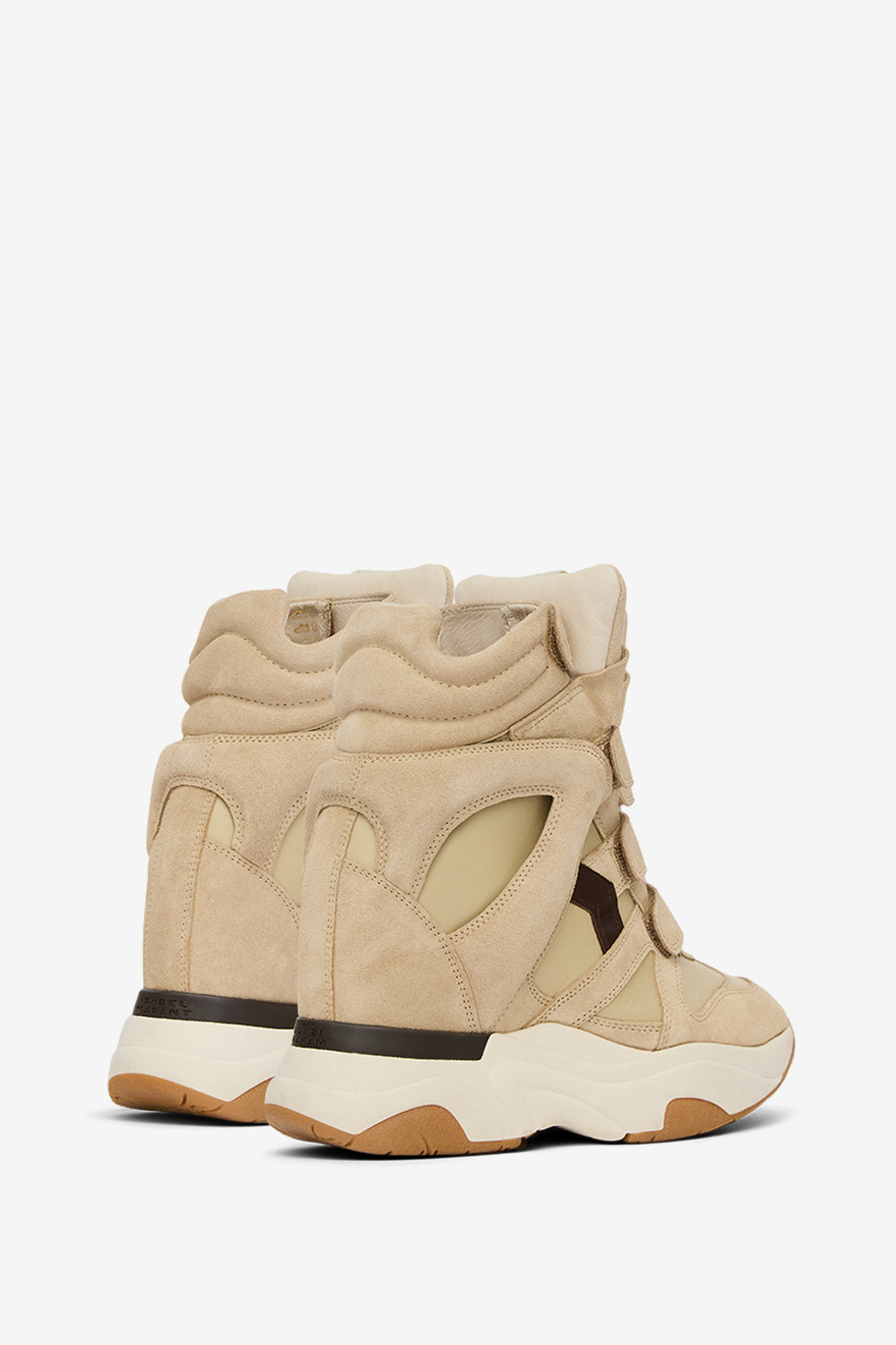 Balskee high-top wedge suede leather sneakers - Ecru - chocolate - Woman - 2