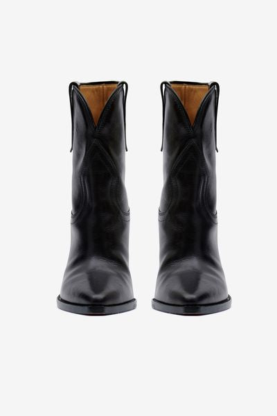 Cowboystiefel leyane aus leder mit absatz - Schwarz - Woman - 4