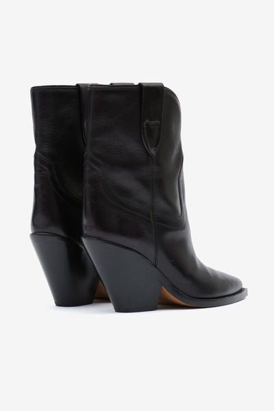 Cowboystiefel leyane aus leder mit absatz - Schwarz - Woman - 2