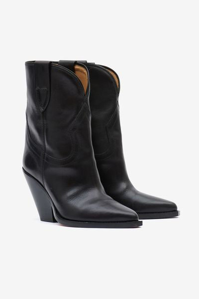 Cowboystiefel leyane aus leder mit absatz - Schwarz - Woman - 3