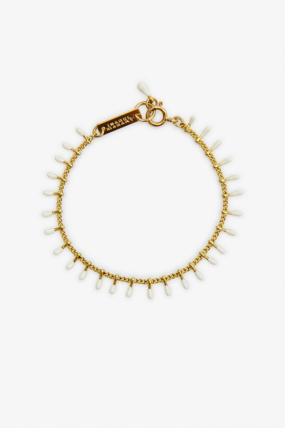 Bracelet chaîne casablanca en laiton doré - Écru - Woman - 1