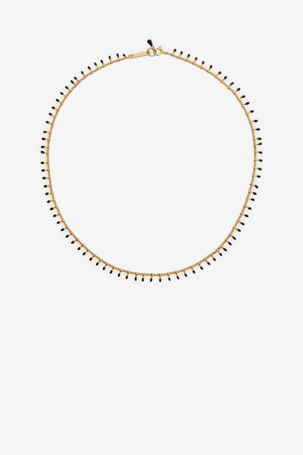 Collier chaîne en laiton doré casablanca - Noir - Woman - 1