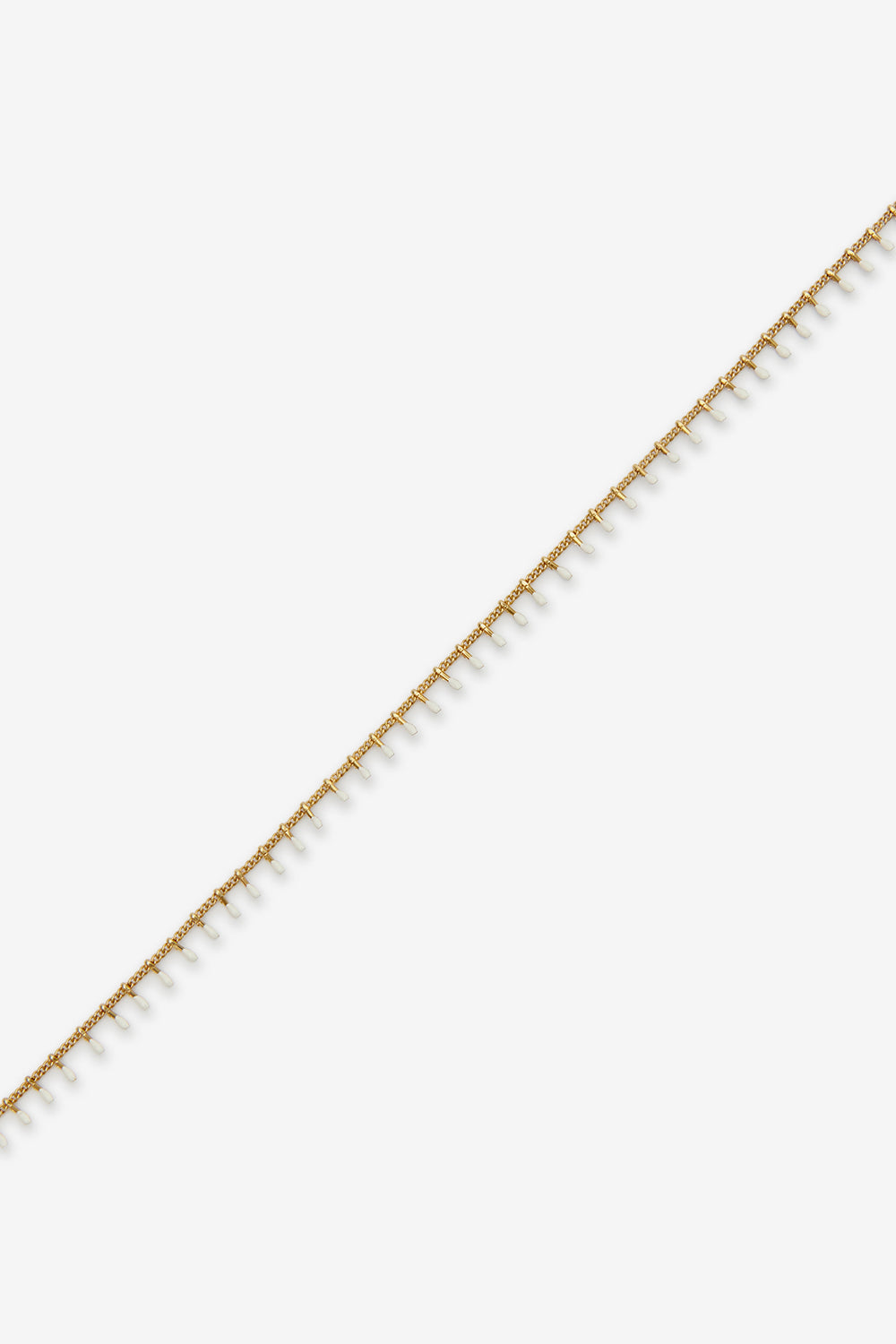 Casablanca gold-finish brass chain necklace - Ecru - Woman - 3