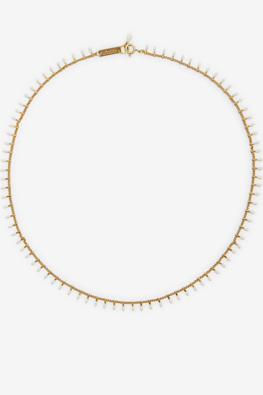 Casablanca gold-finish brass chain necklace - Ecru - Woman - 1