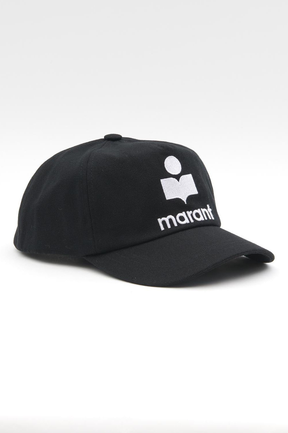 Tyron embroidered cotton cap with logo - Black and ecru - Woman - 1