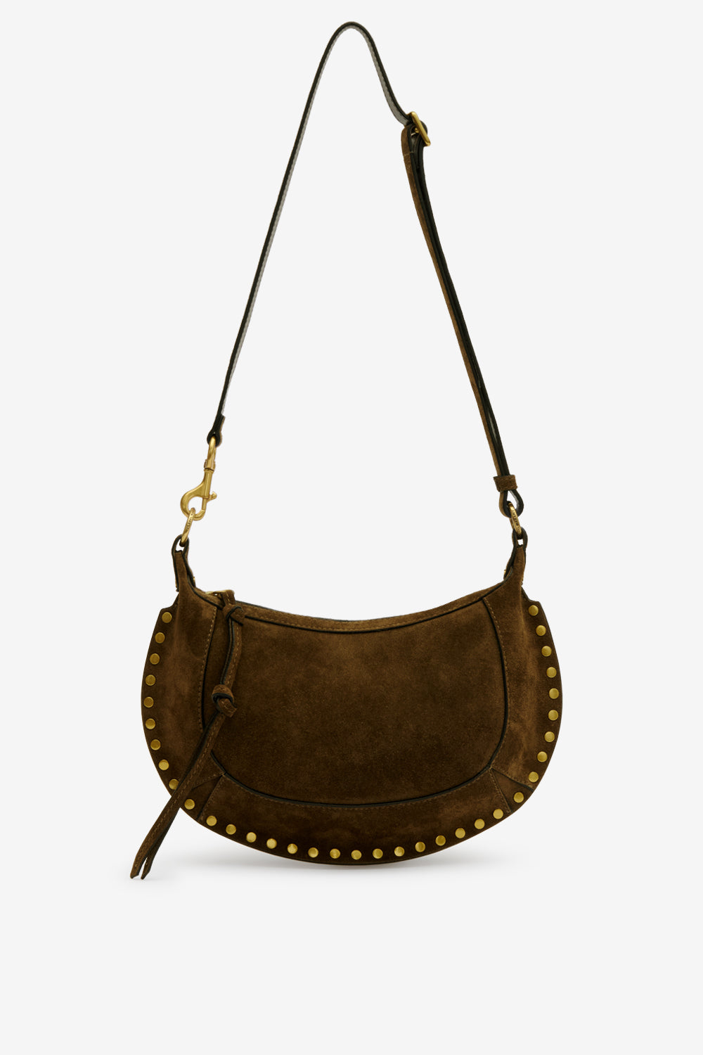 Oskan moon suede calfskin baguette handbag - Bronze - Woman - 7
