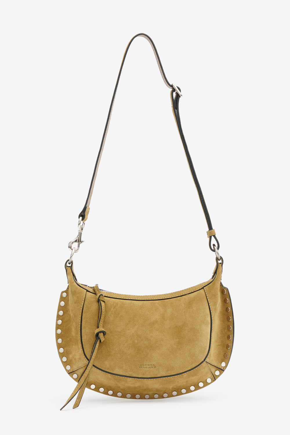 Oskan moon suede calfskin baguette handbag - Taupe - Woman - 6