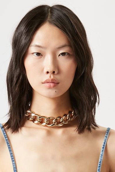 Links oversized chain necklace - Gold - Woman - 7