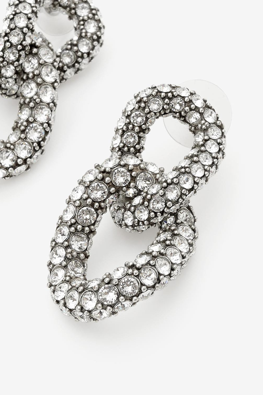 Boucles d'oreilles à strass funky ring - Argenté - Woman - 3