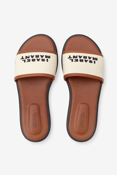 Vikee sandals - Ecru-cognac - Woman - 4