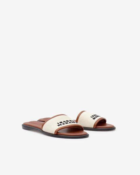Sandales vikee Woman Écru-cognac 5