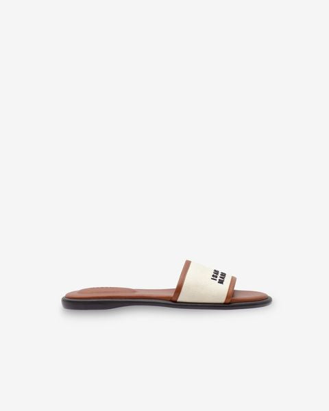Sandales vikee Woman Écru-cognac 1