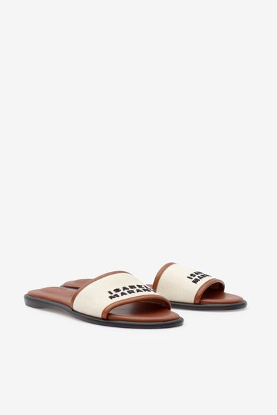 Vikee sandals - Ecru-cognac - Woman - 6