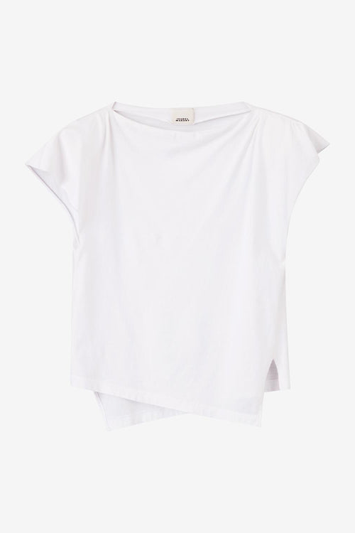 T-shirt sebani asimmetrica - Bianco - Woman