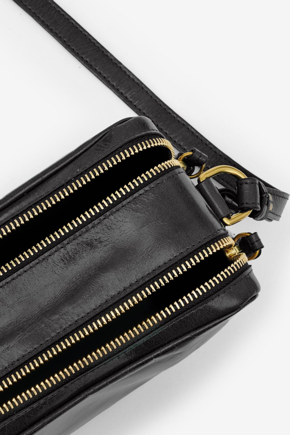 Wardy camera soft leather bag - Black - Woman - 7