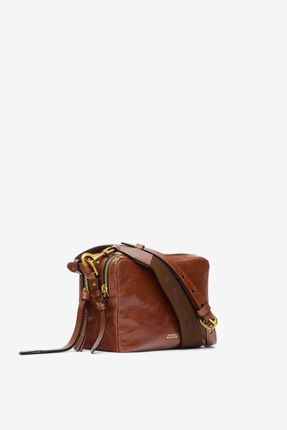 Wardy camera shiny leather bag - Chocolate - Woman - 5