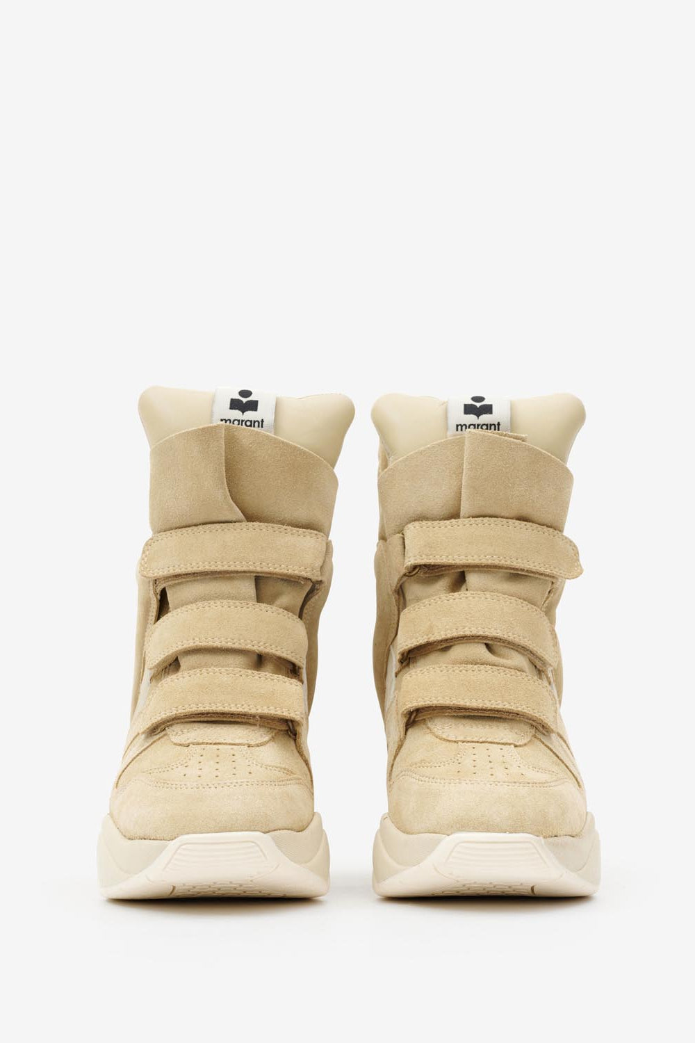 Baskets montantes compensées balskee en cuir de veau velours  - Beige - Woman - 4