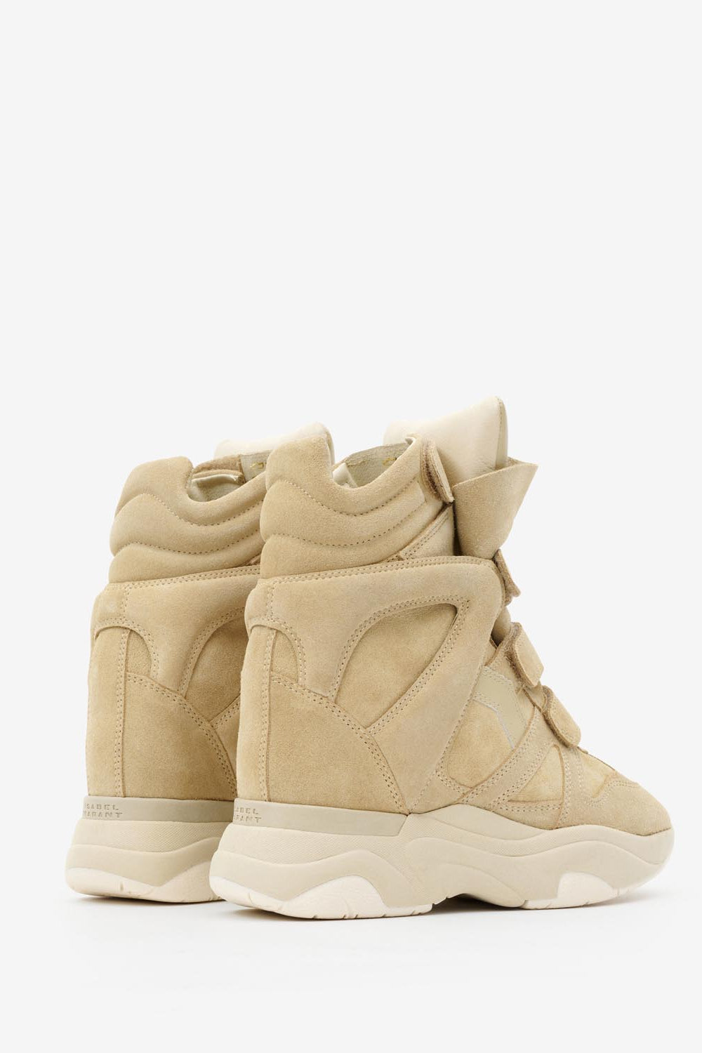 Baskets montantes compensées balskee en cuir de veau velours  - Beige - Woman - 2