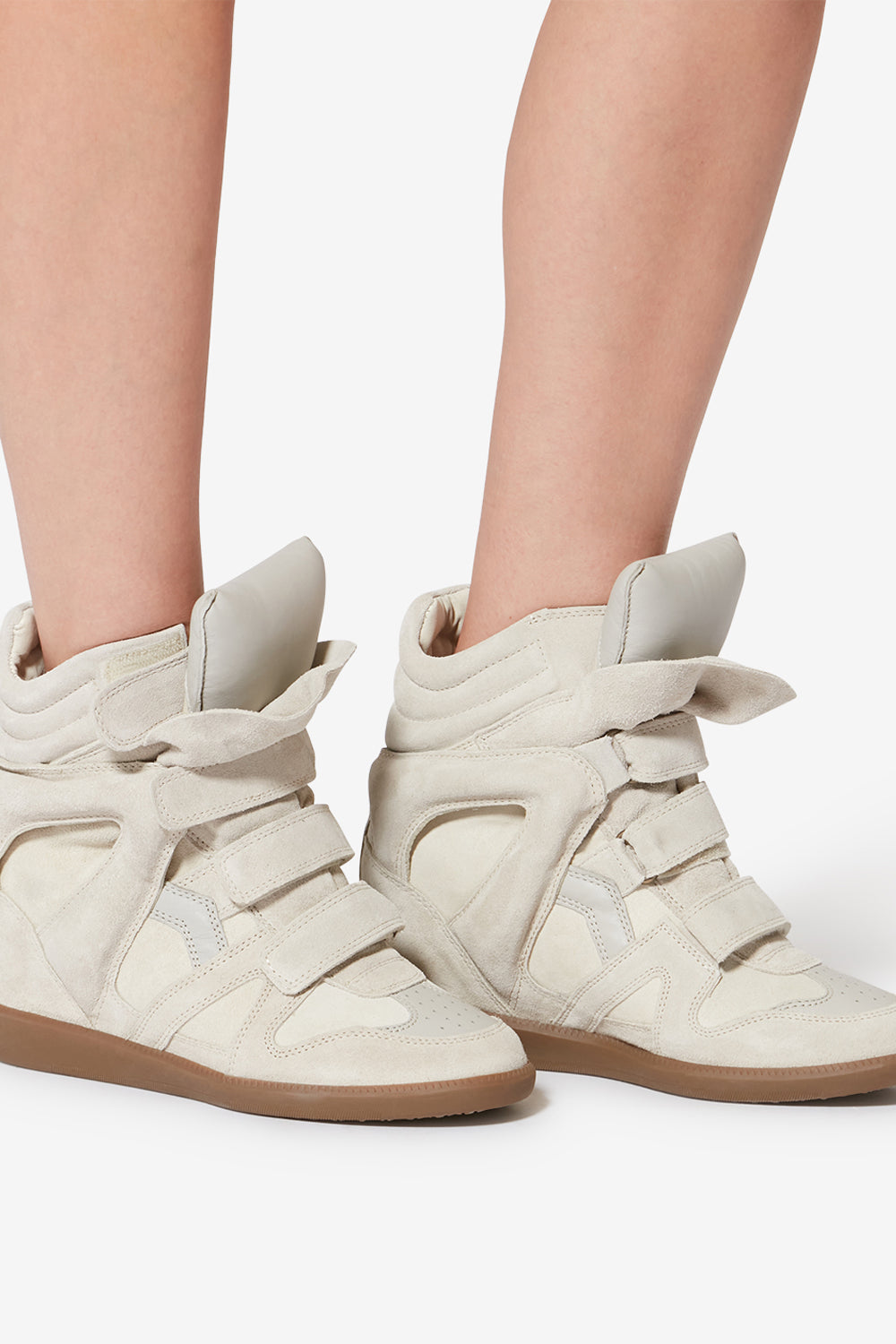 Bekett leather wedge sneakers - Ecru - Woman - 3