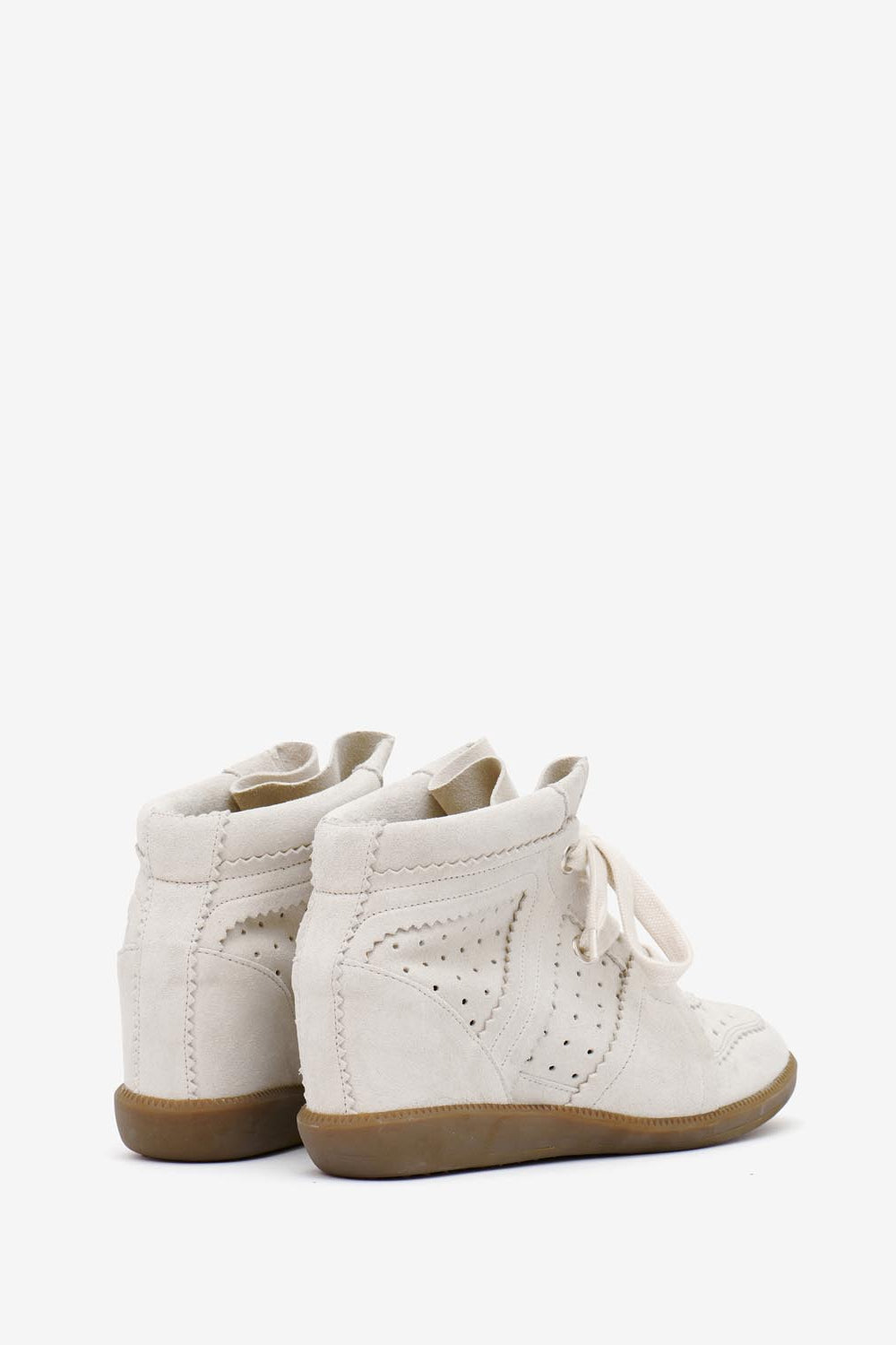 Baskets compensées en cuir bobby - Beige - Woman - 2