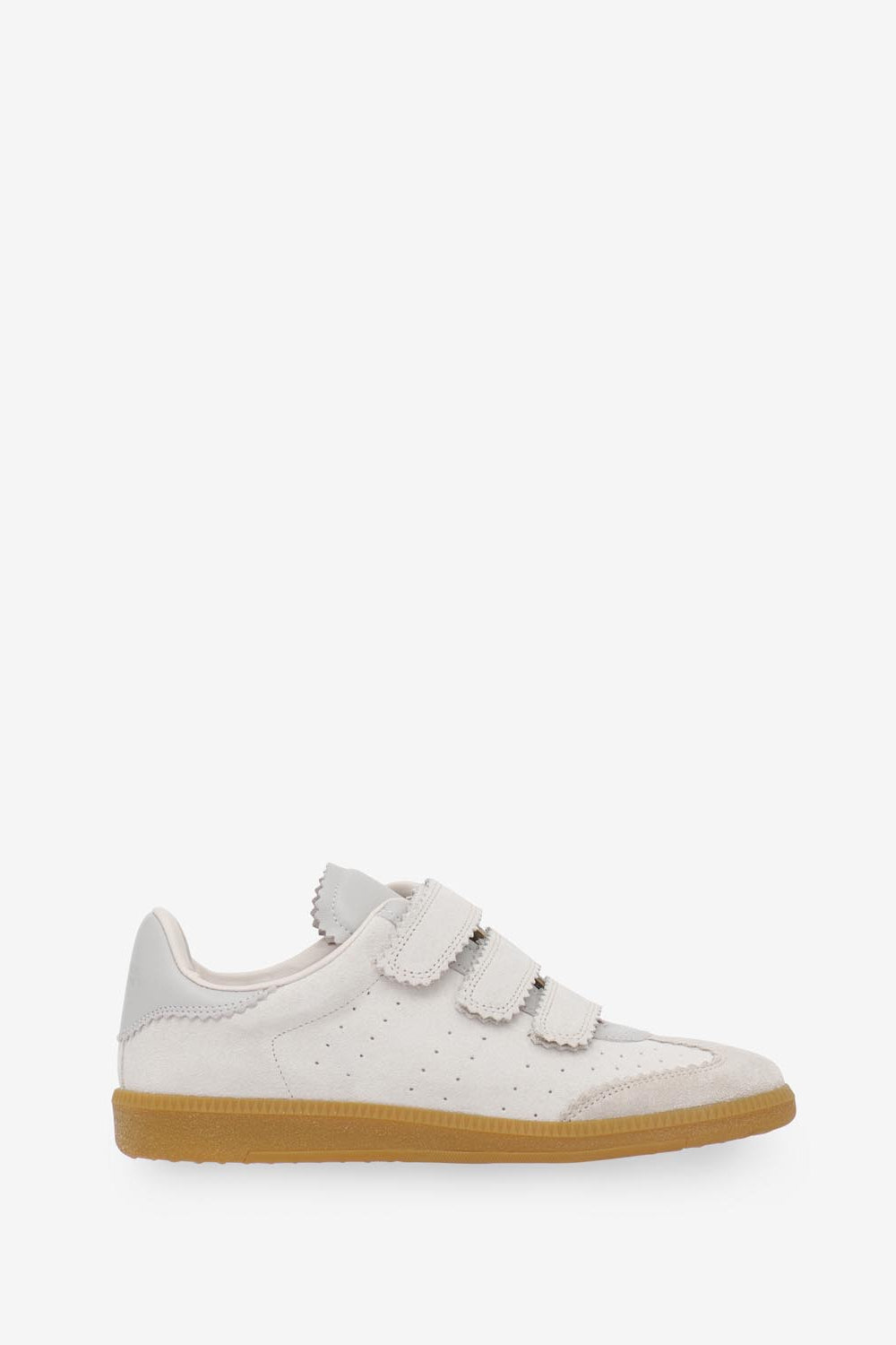 Baskets basses beth en cuir de veau velours  - Écru - Woman - 1