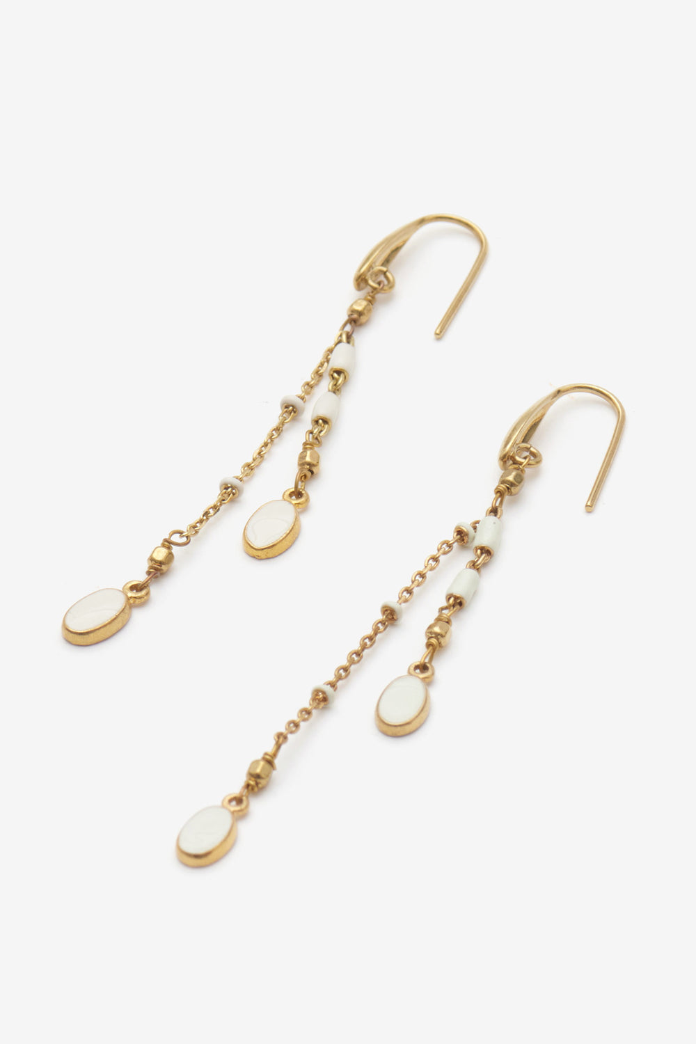 Casablanca gold-tone tassel earrings - Ecru - Woman - 3