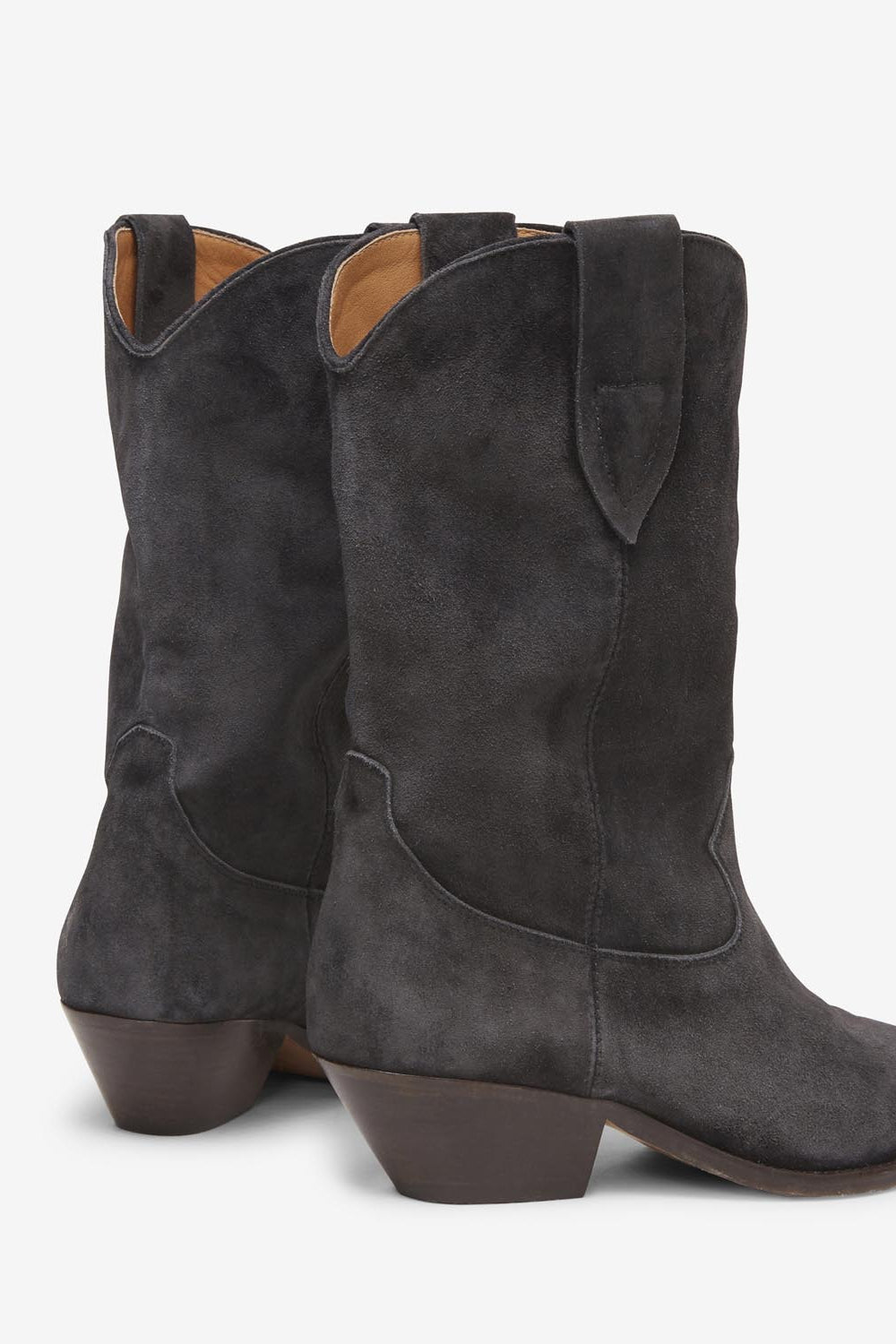 Botines tejanos de piel de ante de becerro duerto - Negro lavado - Woman - 2