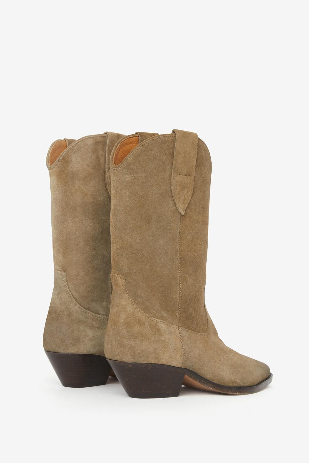 Cowboystiefel duerto aus kalbs-veloursleder - Taupe - Woman - 2
