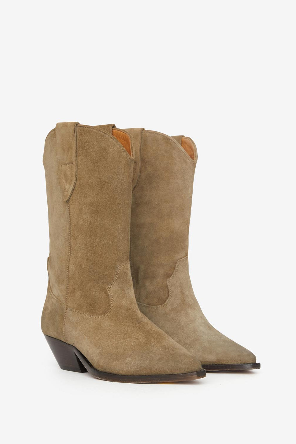 Cowboystiefel duerto aus kalbs-veloursleder - Taupe - Woman - 3