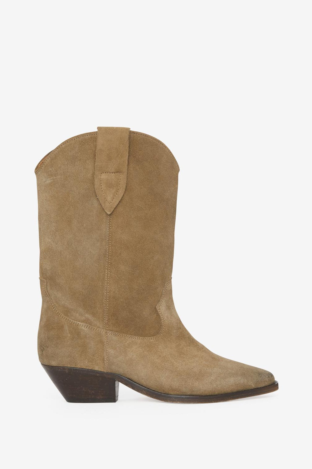 Cowboystiefel duerto aus kalbs-veloursleder - Taupe - Woman - 1