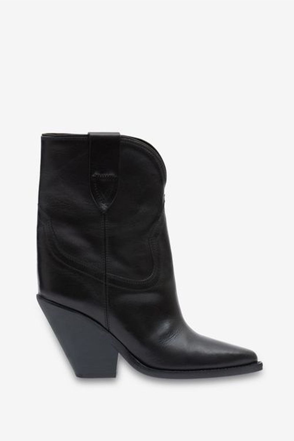 Cowboystiefel leyane aus leder mit absatz - Schwarz - Woman - 1