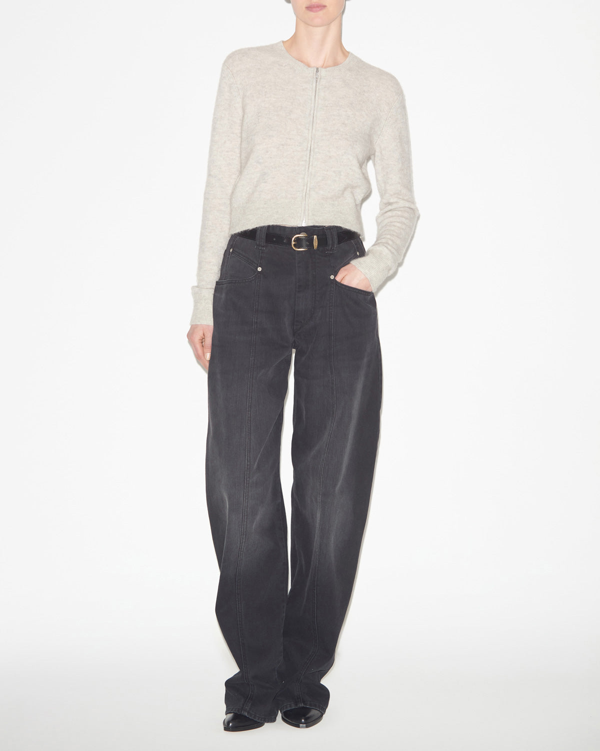 Cardigan oaka Woman Sable 4