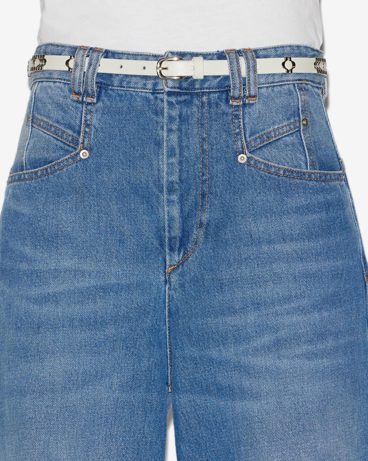 Odena belt Woman Chalk-silver 4