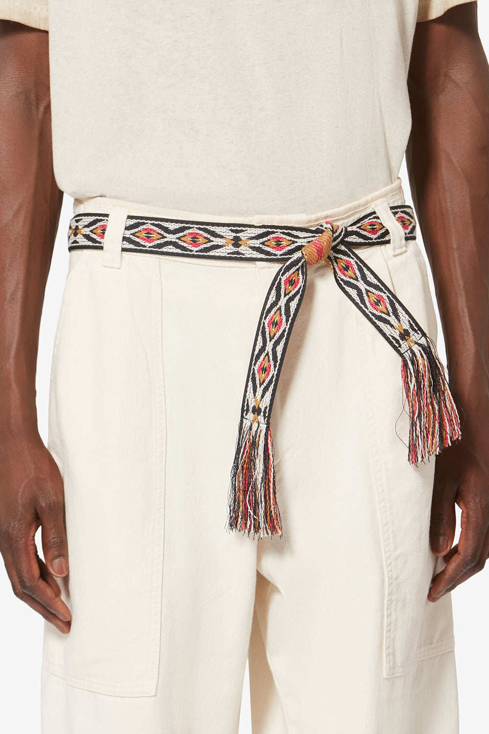 Etki グラフィックジャカード 編み込みベルト - Black and gold - Woman - 5