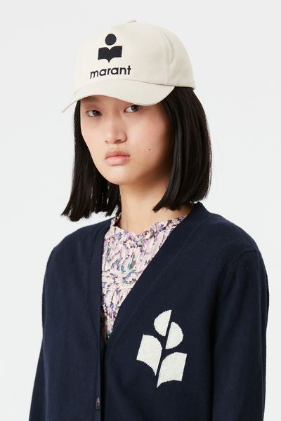 Tyron cap with embroided logo - Ecru and black - Woman - 5
