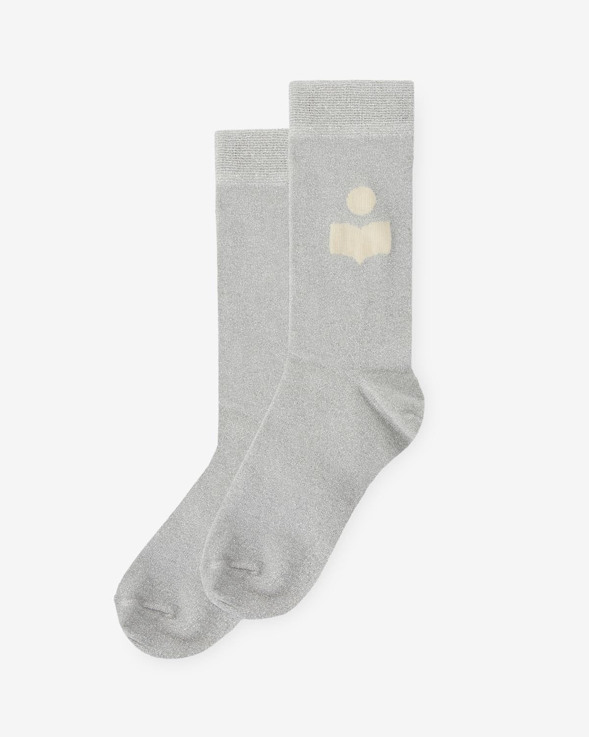 Slazia cupro socks Woman Silver 2