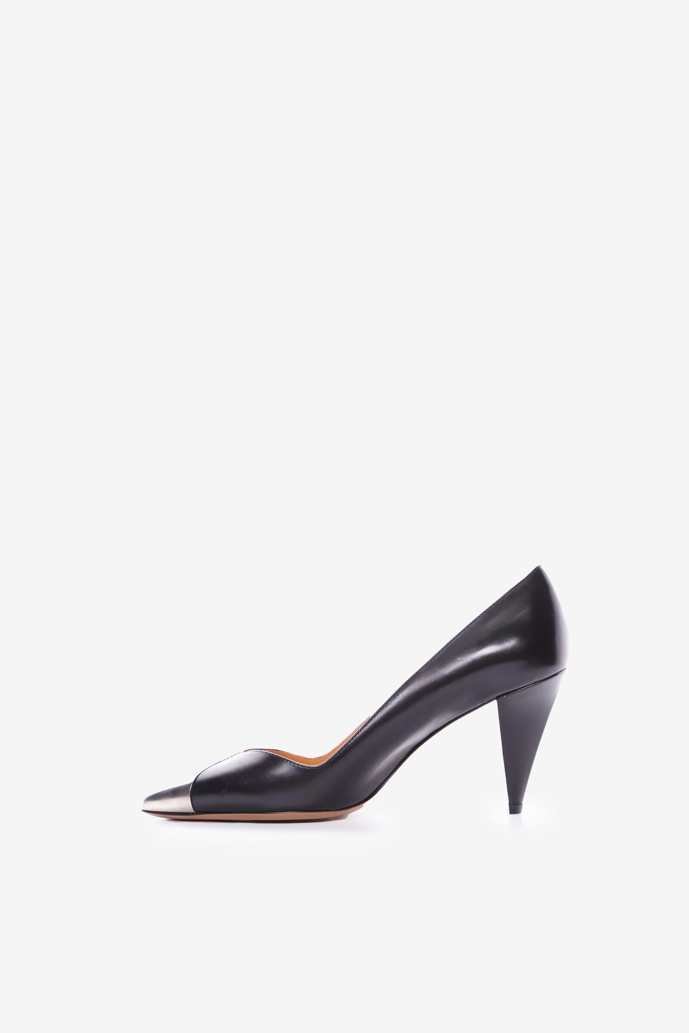 Palda metal-toecap leather pumps - Black - Woman - 2