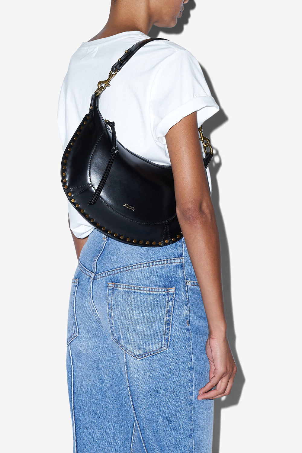 Naoko studded leather bag - Black - Woman - 3