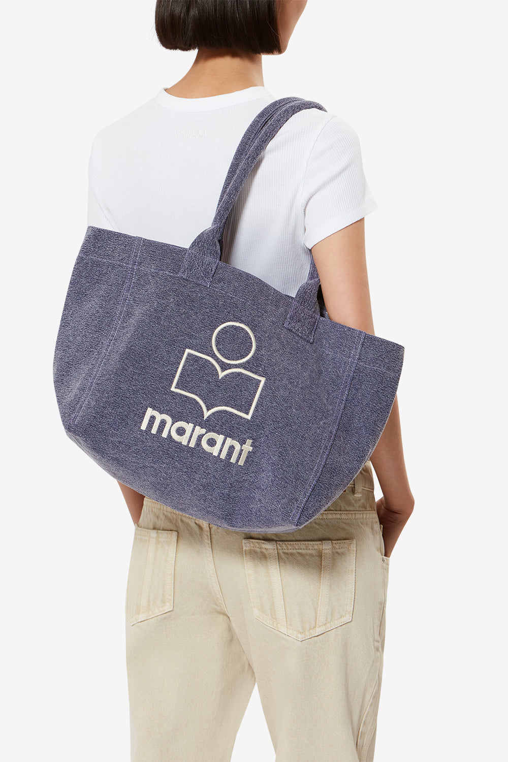 Yenky zipped cotton canvas tote bag - Faded purple - Woman - 2