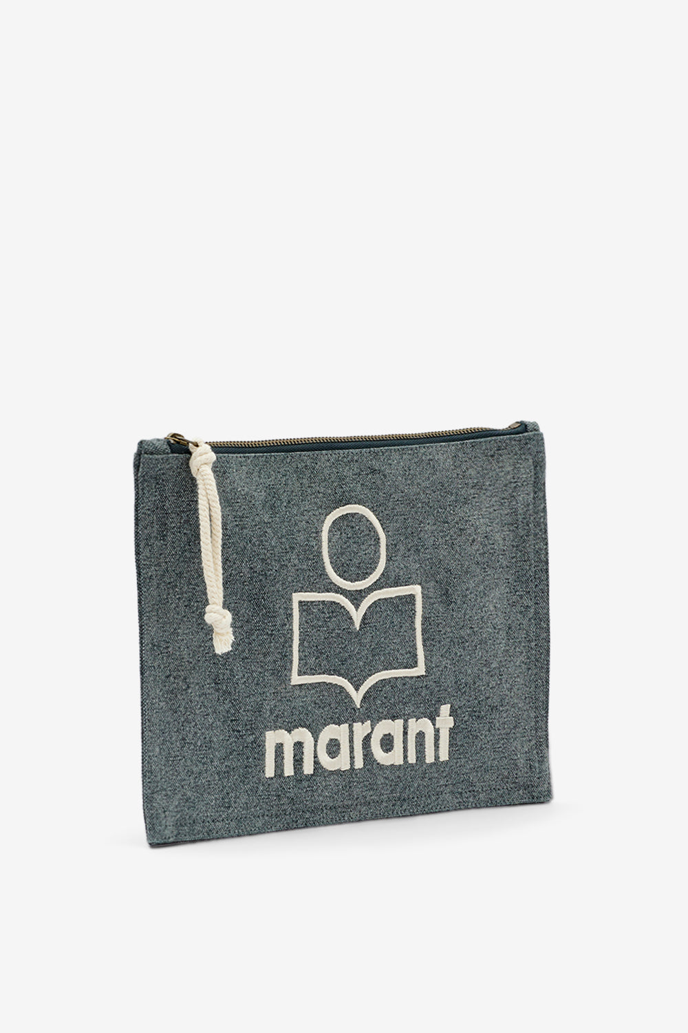 Pochette netia en coton délavé à logo  - Noir délavé - Woman - 4