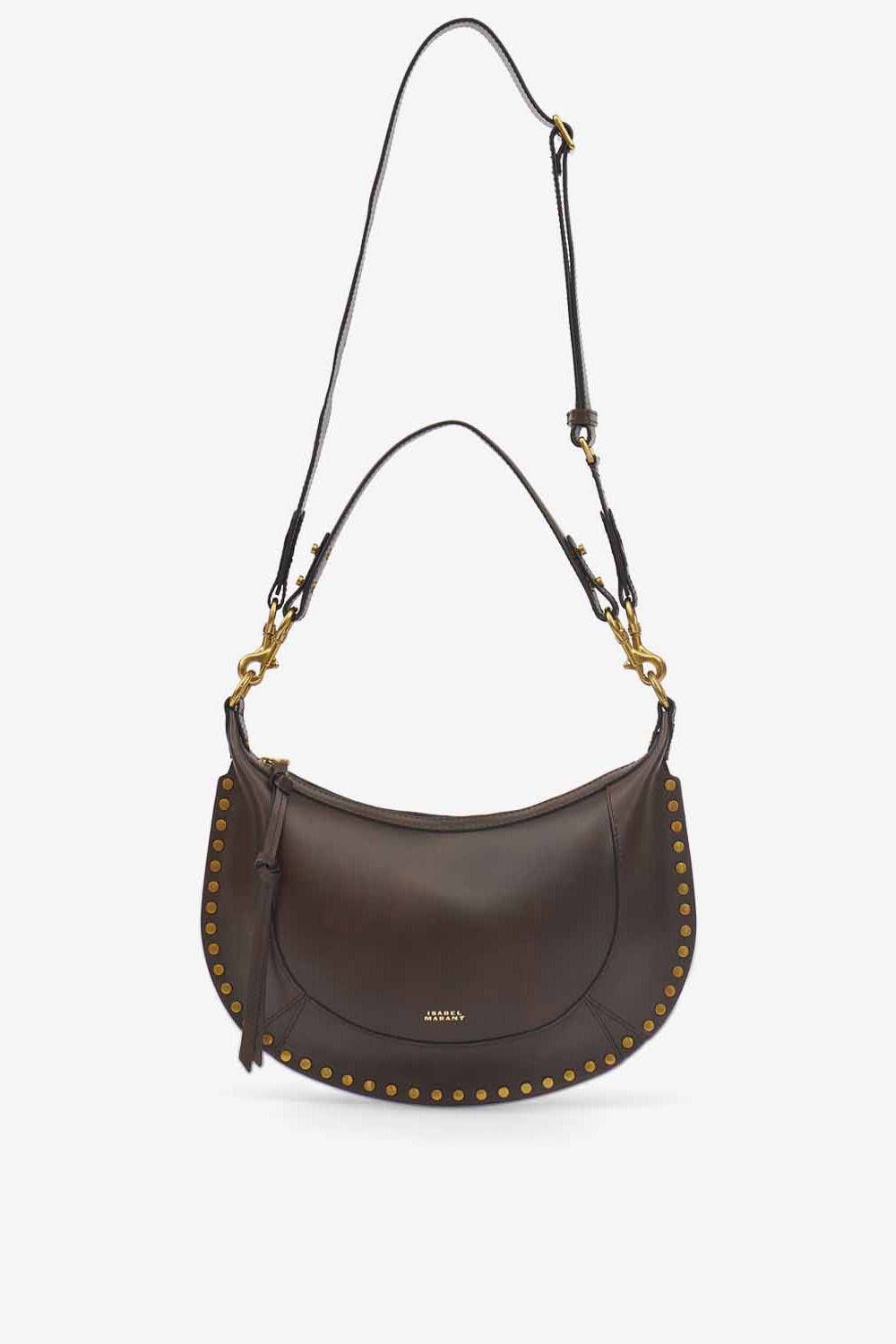 Bolso de mano y hombro de piel de becerro naoko - Chocolate - Woman - 6