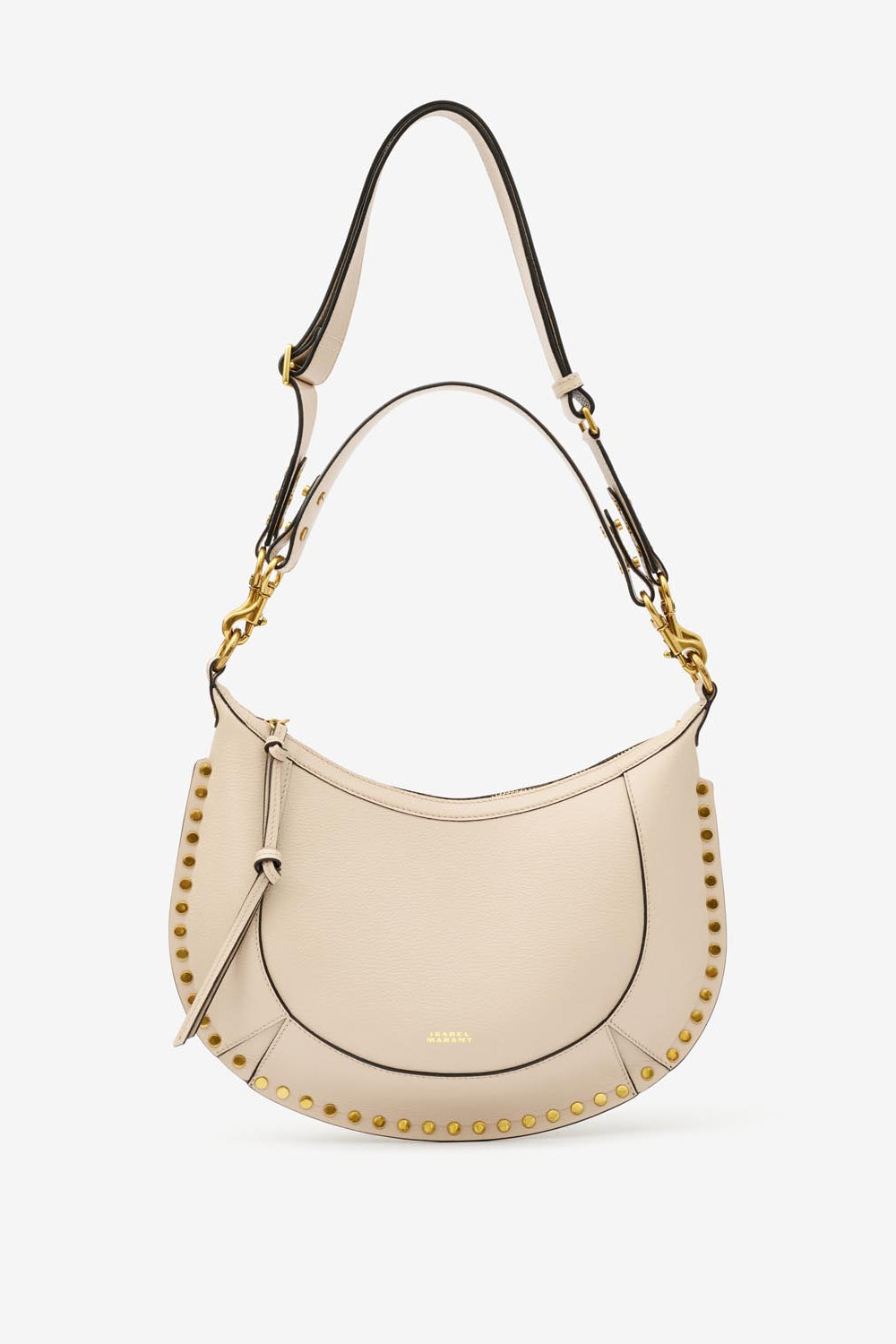 Naoko studded leather bag - Light beige - Woman - 5