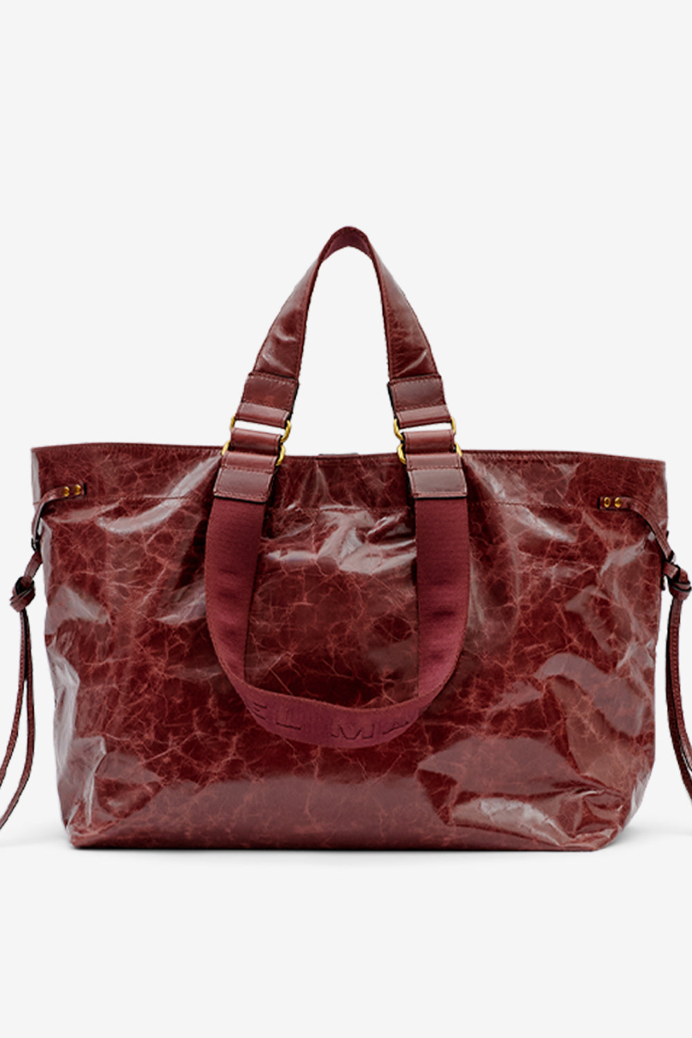 Wardy shiny leather tote bag - Grapefruit - Woman - 2