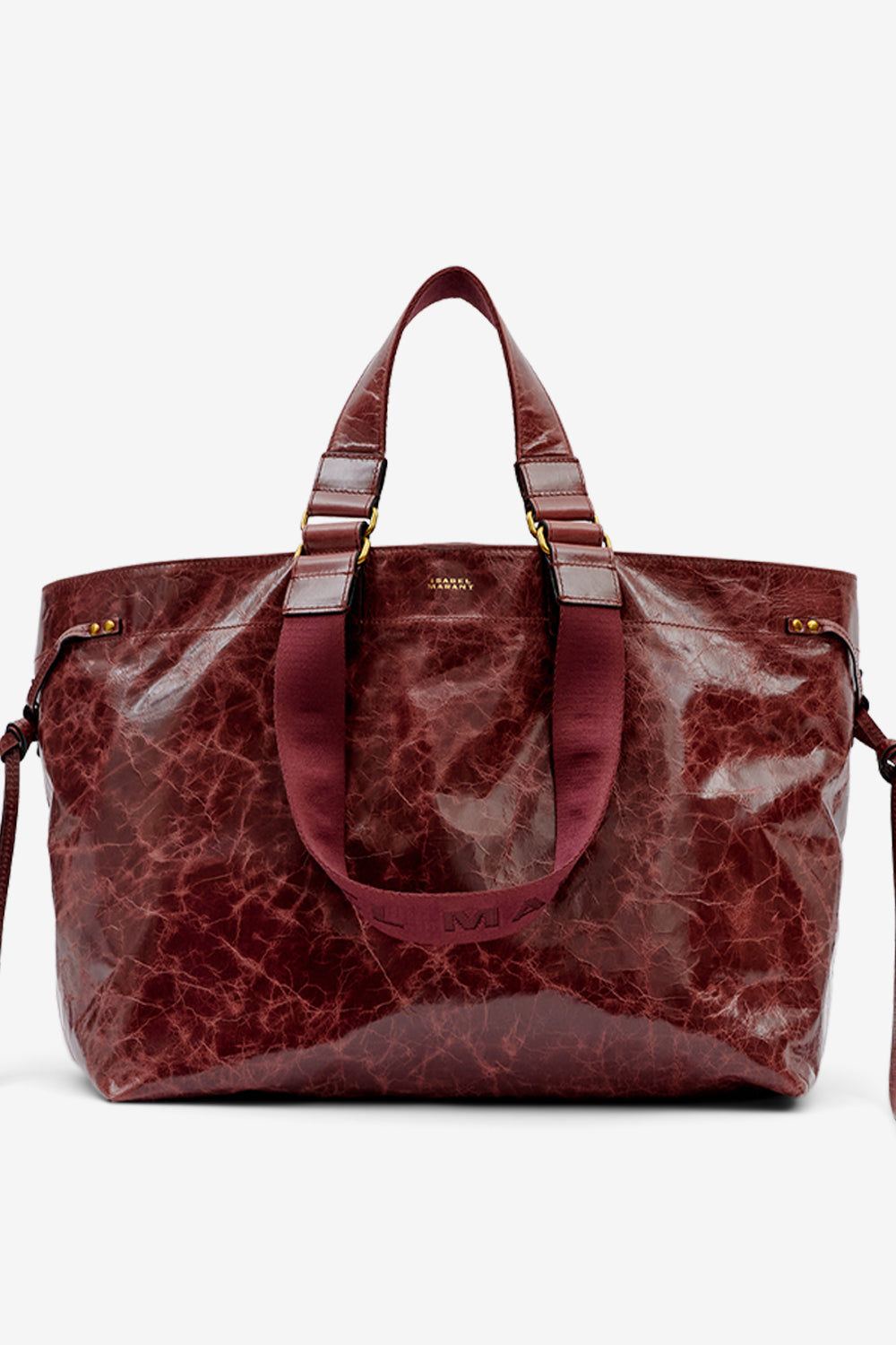 Wardy shiny leather tote bag - Grapefruit - Woman - 1