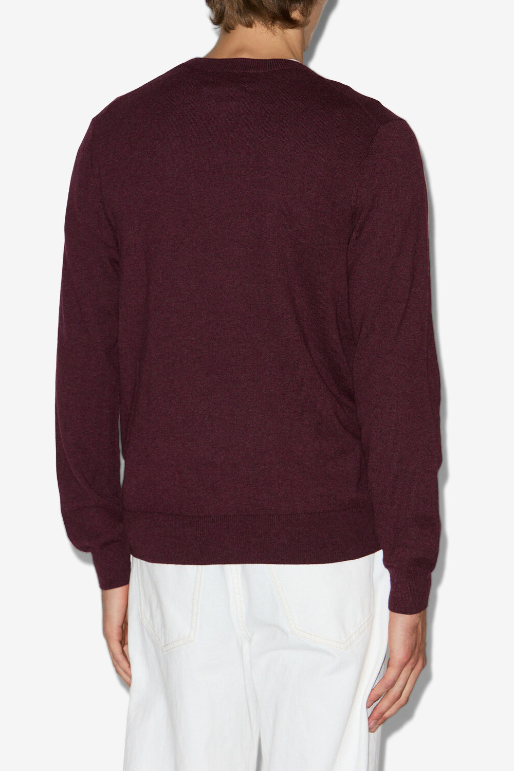 Pull evans à logo en laine et coton - Bordeaux - Man - 4