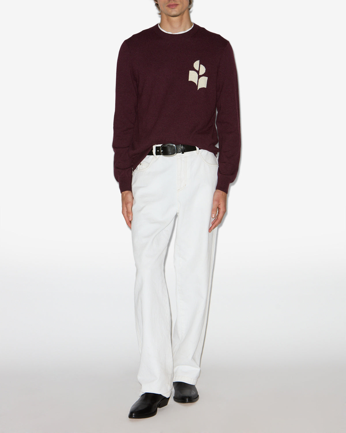 Maglione evans Man Bordeaux 3