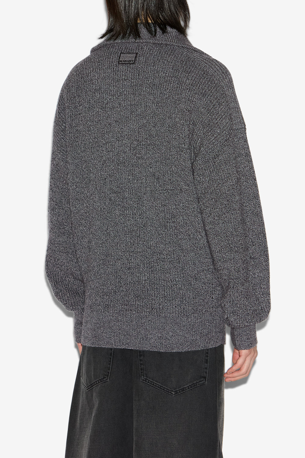 Pull à col camionneur benny en laine - Gris foncé - Man - 5