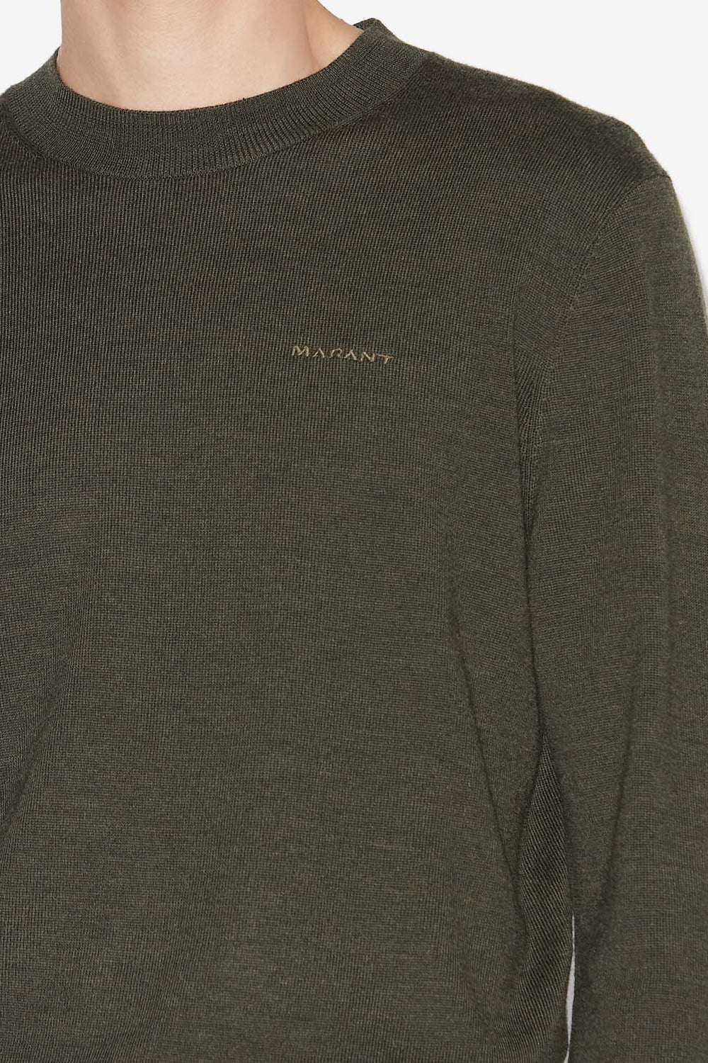Pull basile en laine mérinos à logo  - Bronze - Man - 3